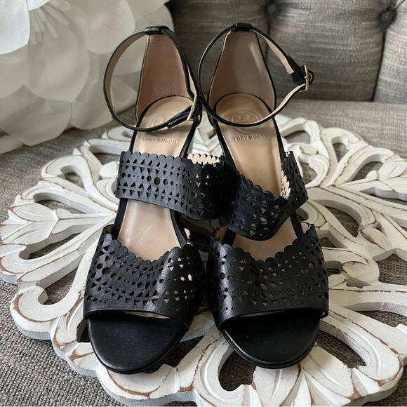 Tory Burch Wedge Heels Sandals Shoes Women’s 6 - Picture 3 of 10